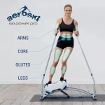 Aeroski 2.0 Ski Fitness Workout Machine with Recoil Spring Resistance, Gray - Image 5